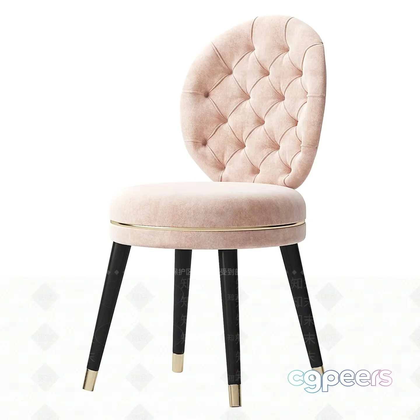 Light Pink Chair 3D Model – 2270 – VRAY Render