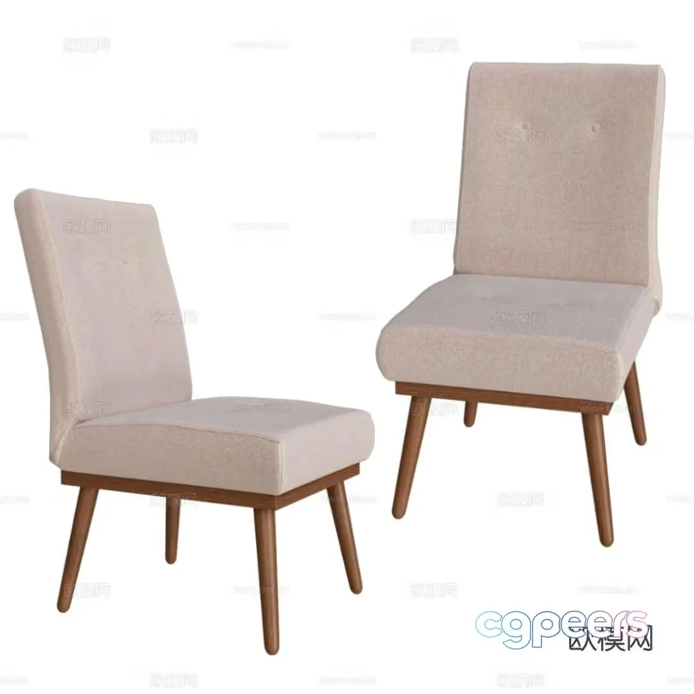 Scandic Italian chair dining chair 3d model