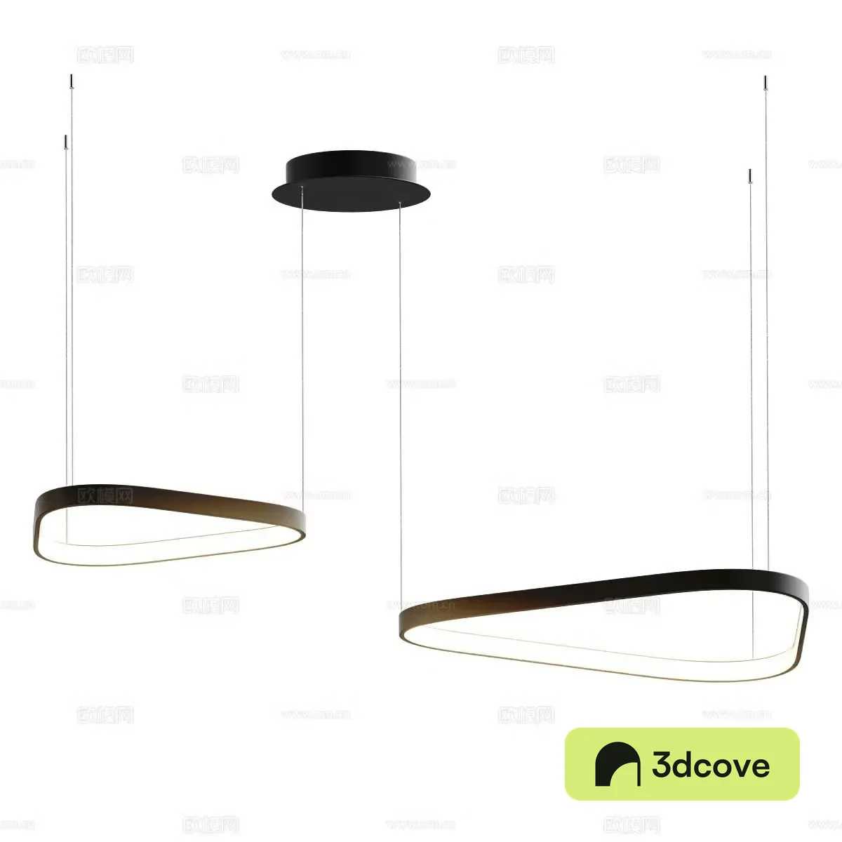 Modern simple chandelier Line chandelier