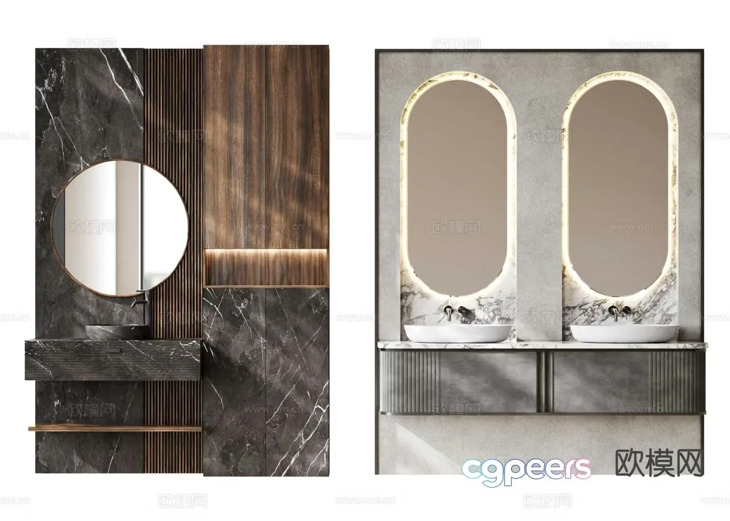Modern bathroom cabinet 3d model