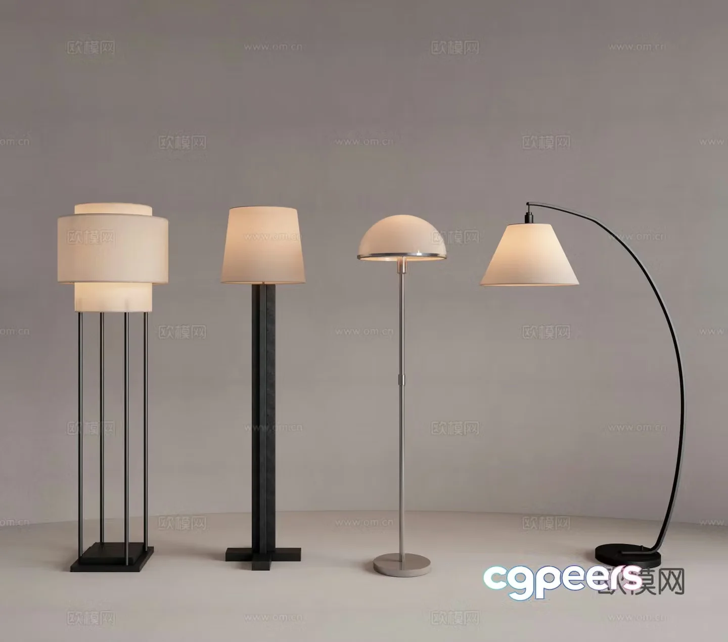 Modern metal floor lamp Living room floor lamp Fishing lamp 3d model