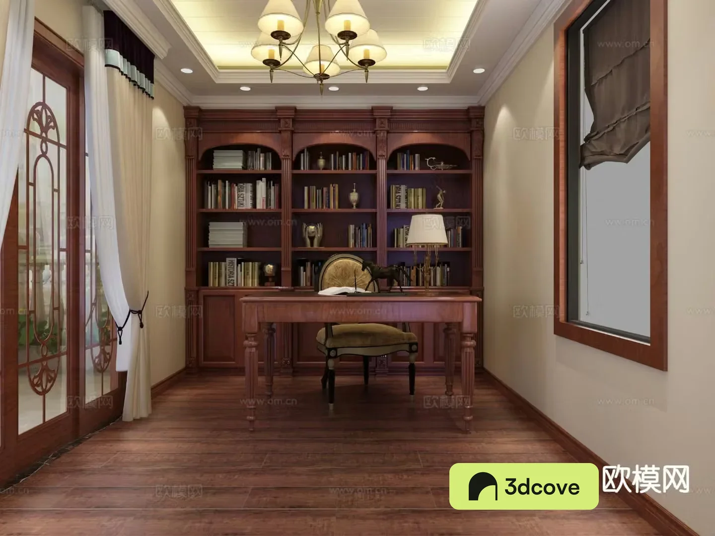 European style study room