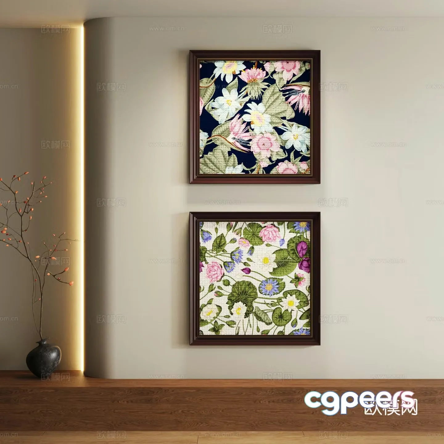 American decorative painting 3d model