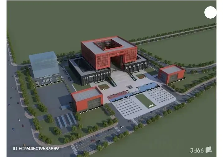 The Main Subject Is A 3D Rendering Of A Building Characterized By 3D Model – 15591 – VRAY Render