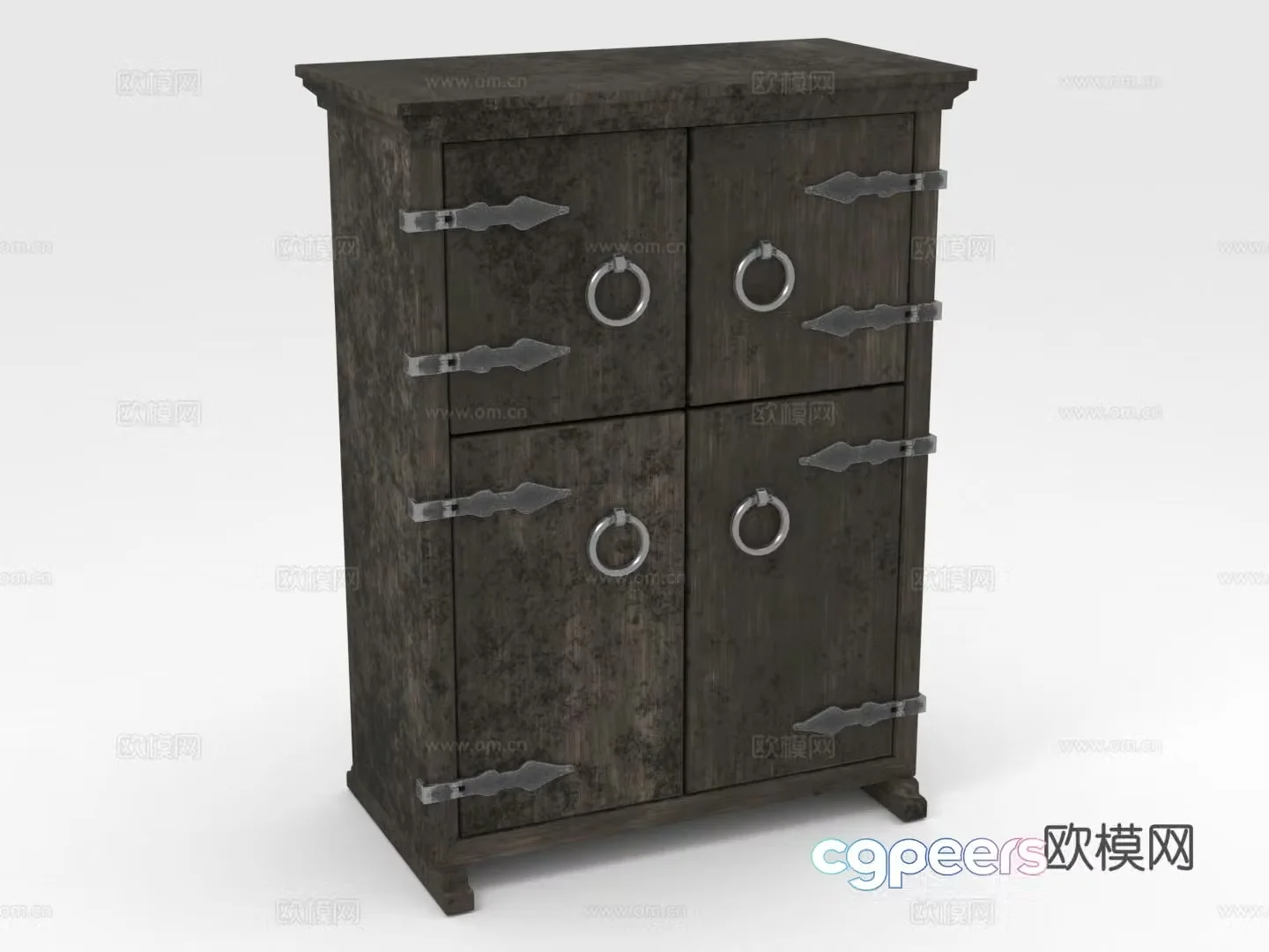 Wooden cabinet storage cabinet cabinet cabinet 3d model