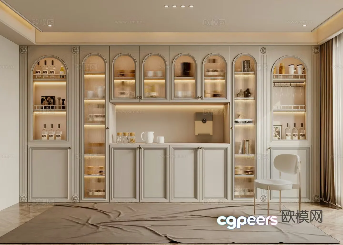 French sideboard 3D model