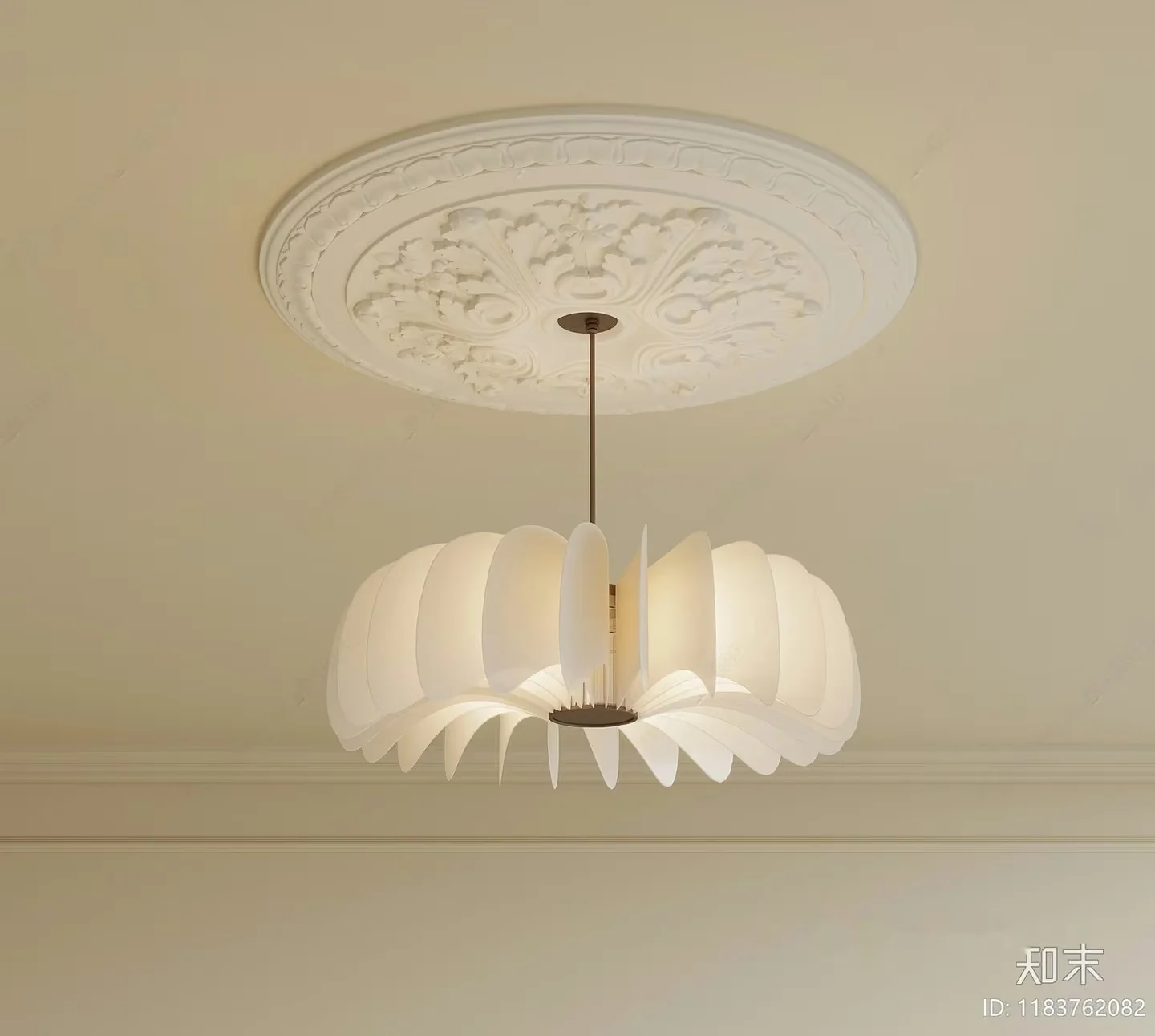 Cozy White Lighting Fixture 3D Model – 7440 – VRAY Render