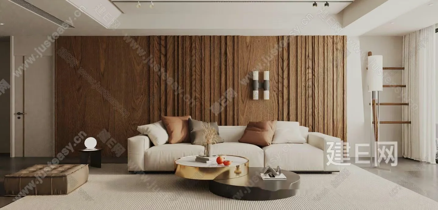 Modern Living Room 3D Model – 1574 – VRAY Render