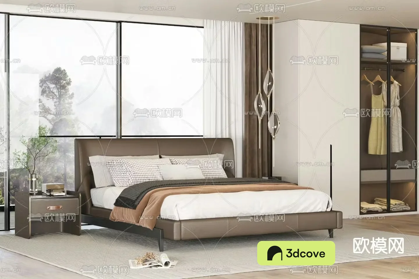 Modern double bed