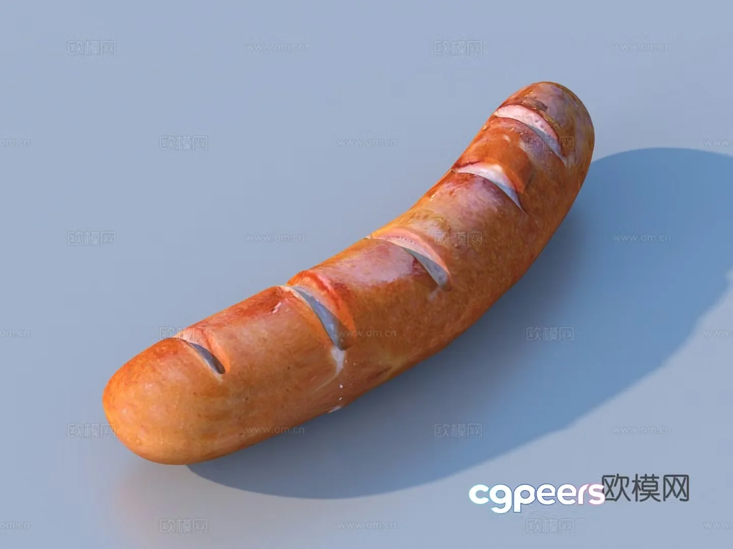 Sausal sausage sausage ham barbecue food 3D model