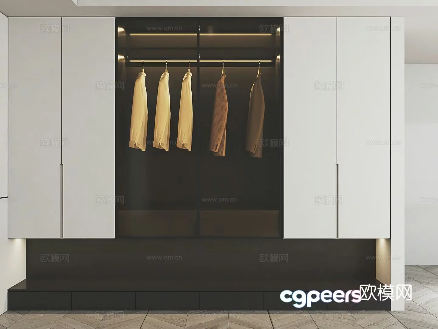 Modern wardrobe Simple wardrobe Master bedroom wardrobe Bedroom wardrobe 3d model