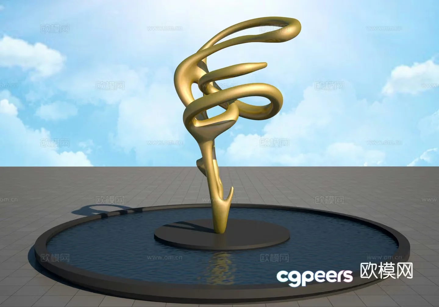 Abstract streamer 3d model