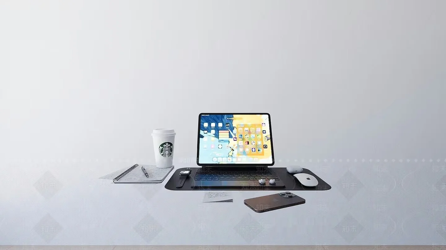 A Laptop On A Desk 3D Model – 11210 – VRAY Render