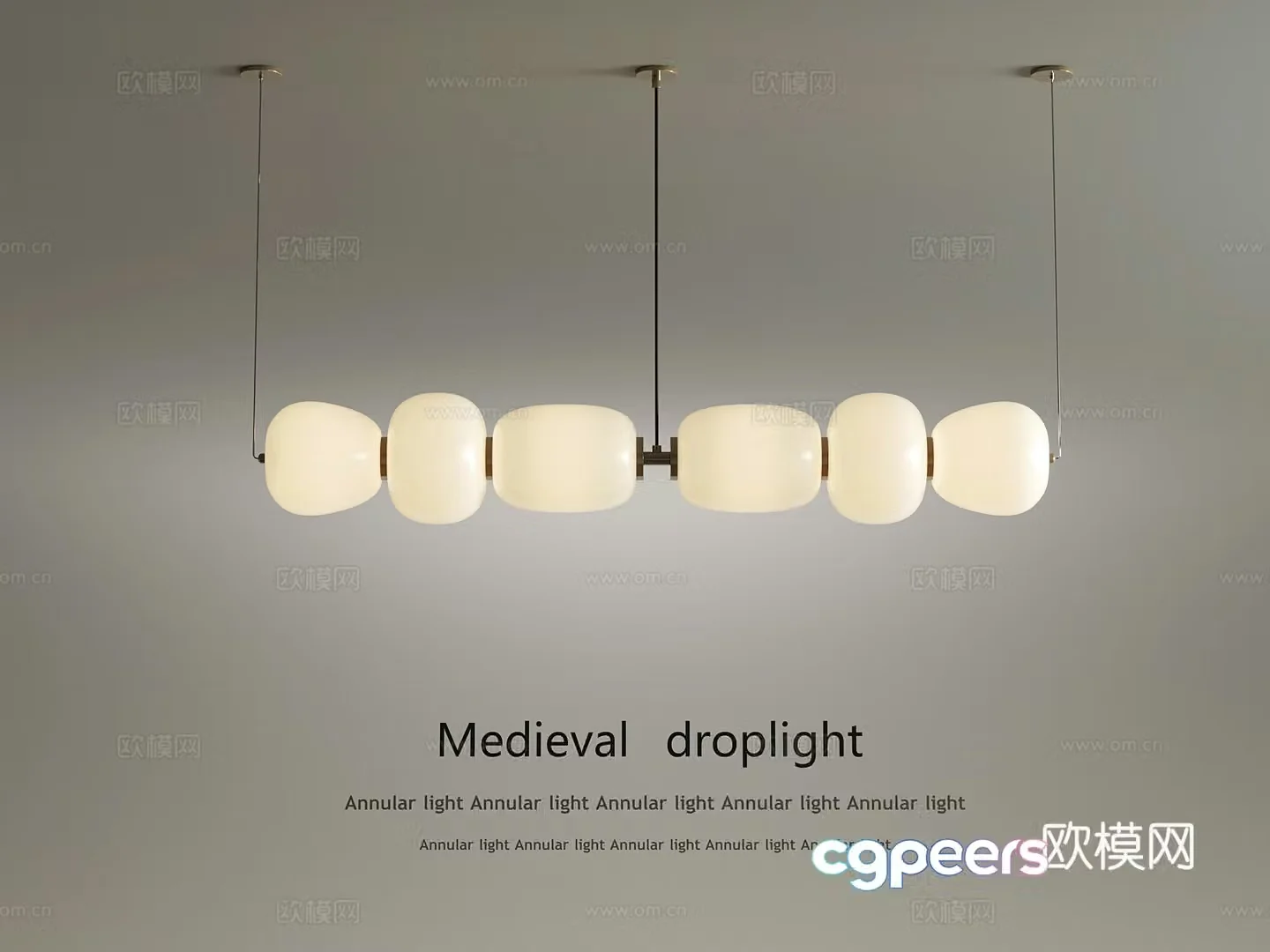 Chandelier Modern Cream Style Chandelier Decorative Chandelier Restaurant Chandelier 3D Model