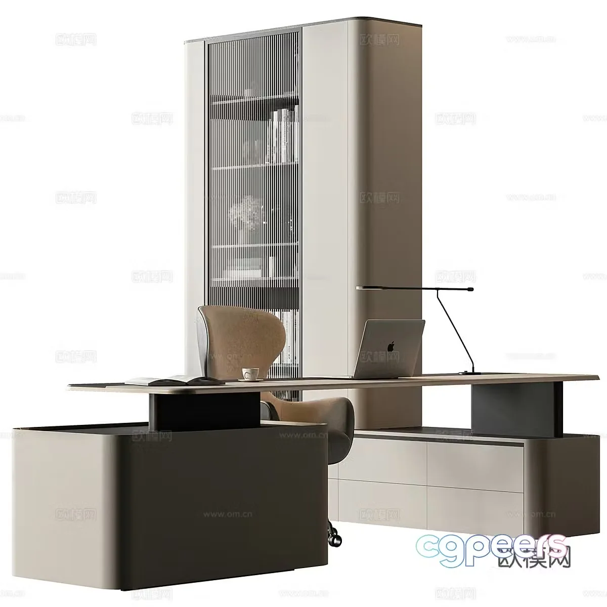 Simple office desk and chair Office desk Office chair Office supplies Office cabinet Office documents Office 3D model