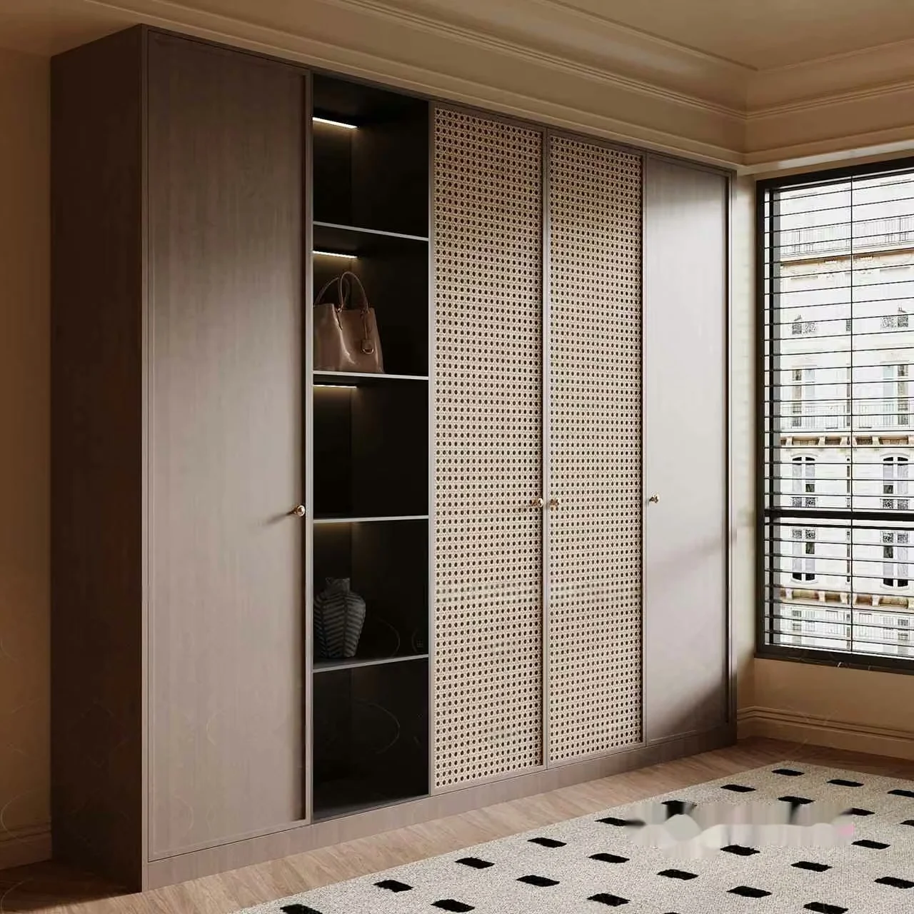 Modern Sliding Wardrobe 3D Model – 19475 – VRAY Render
