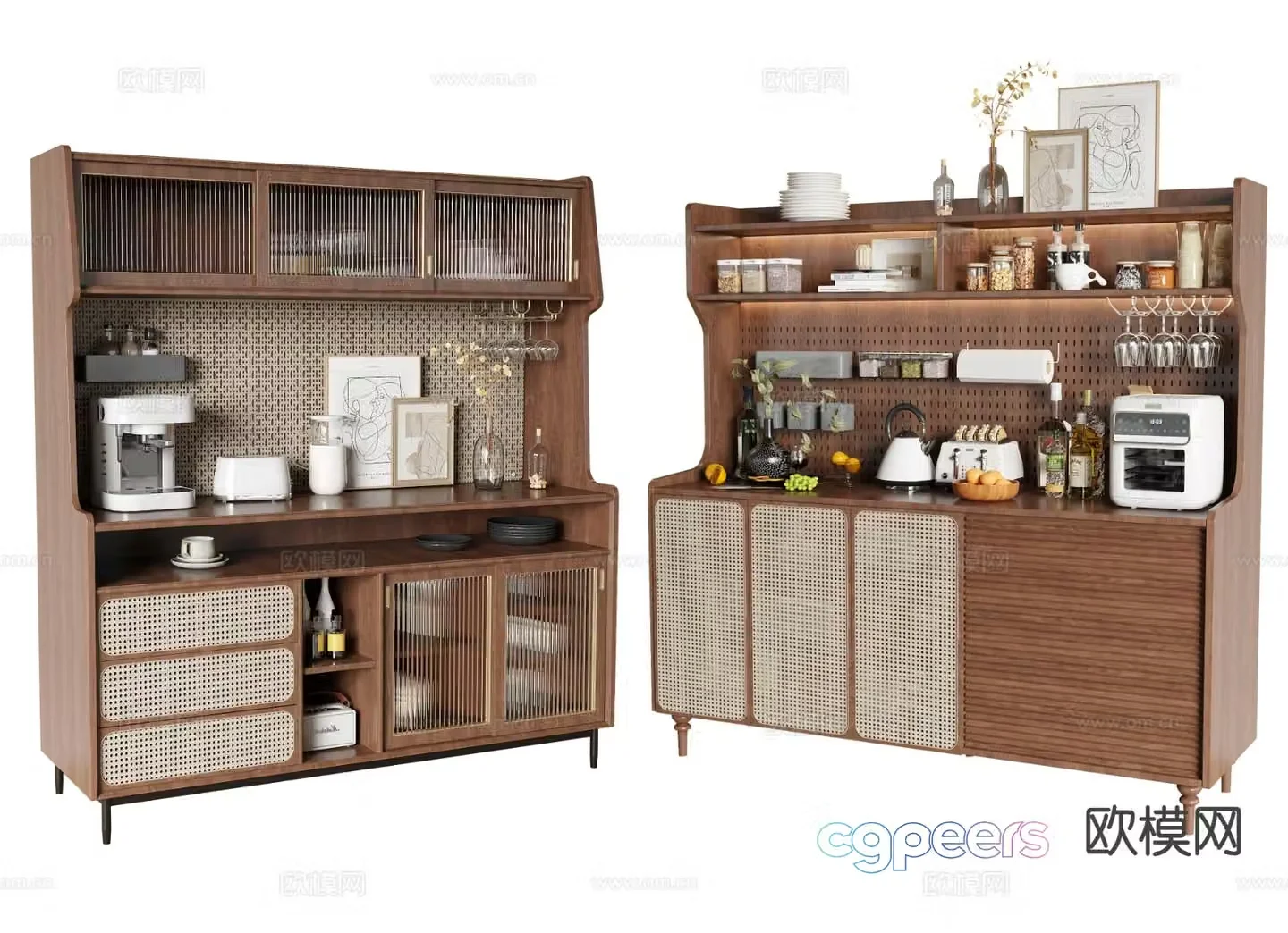 Medieval style sideboard 3d model