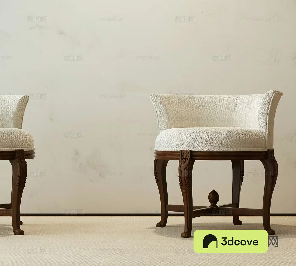 American casual chair American makeup stool American decorative stool