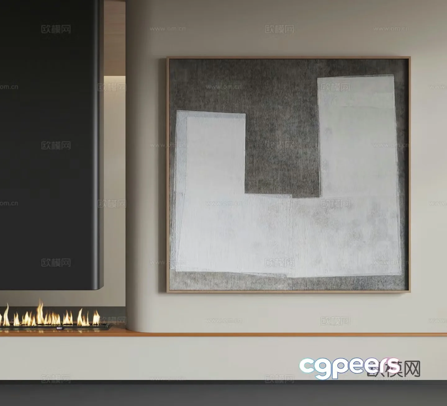 Modern abstract hanging paintings Modern minimalist hanging paintings Modern Italian hanging paintings 3D model