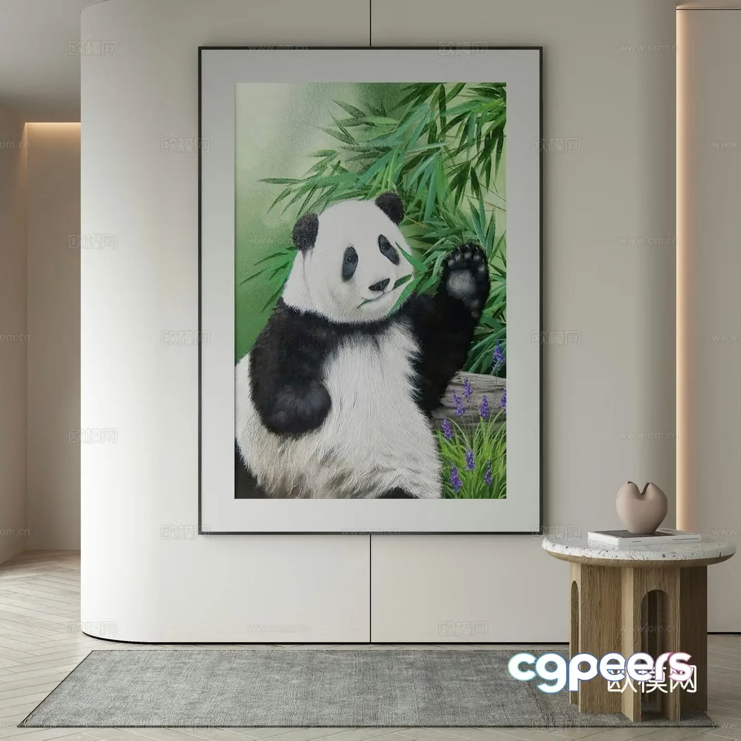 Modern Wasabi Hanging Painting Oil Painting 3D Model