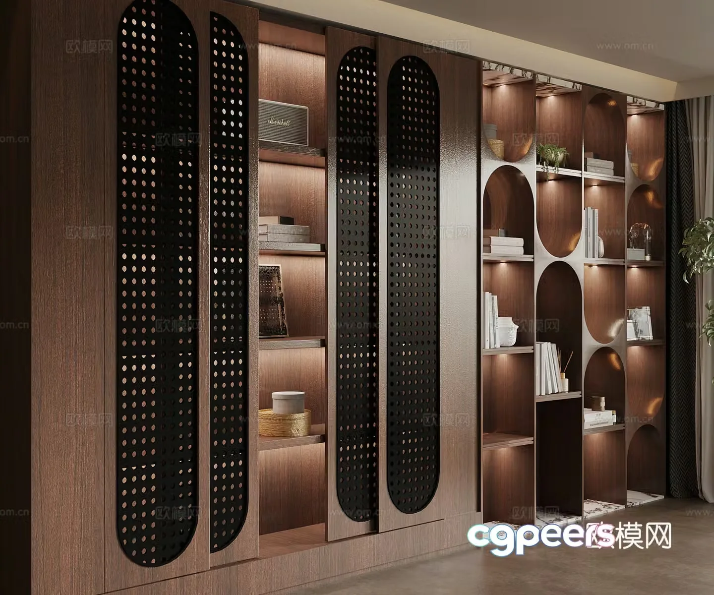 12 medieval style bookcase book ornaments 3D model