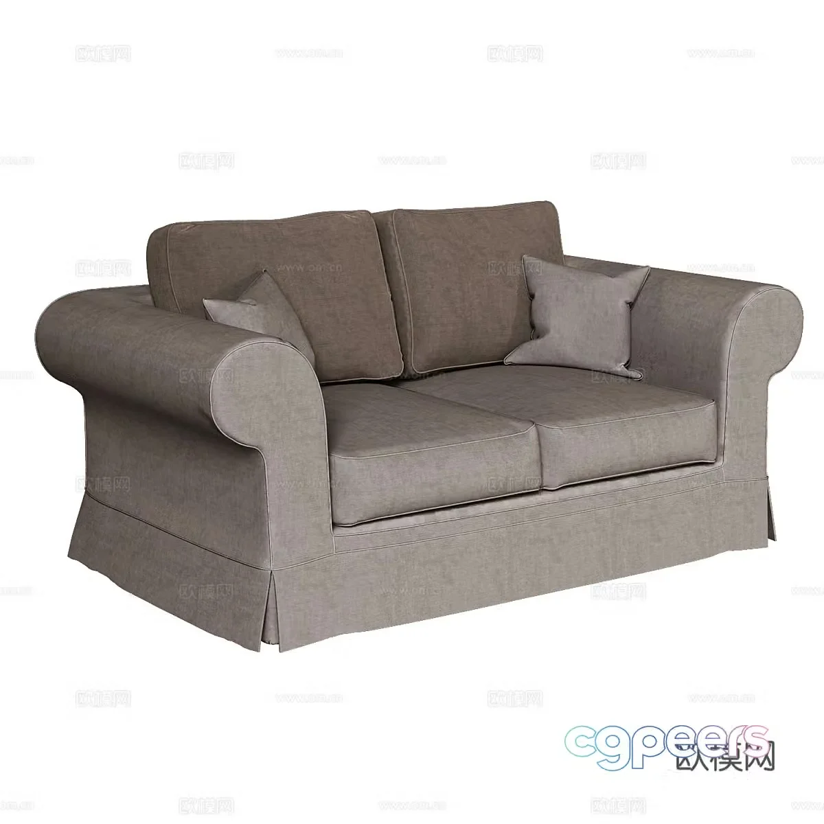 Modern simple double sofa Double sofa Simple sofa Living room sofa 3D model