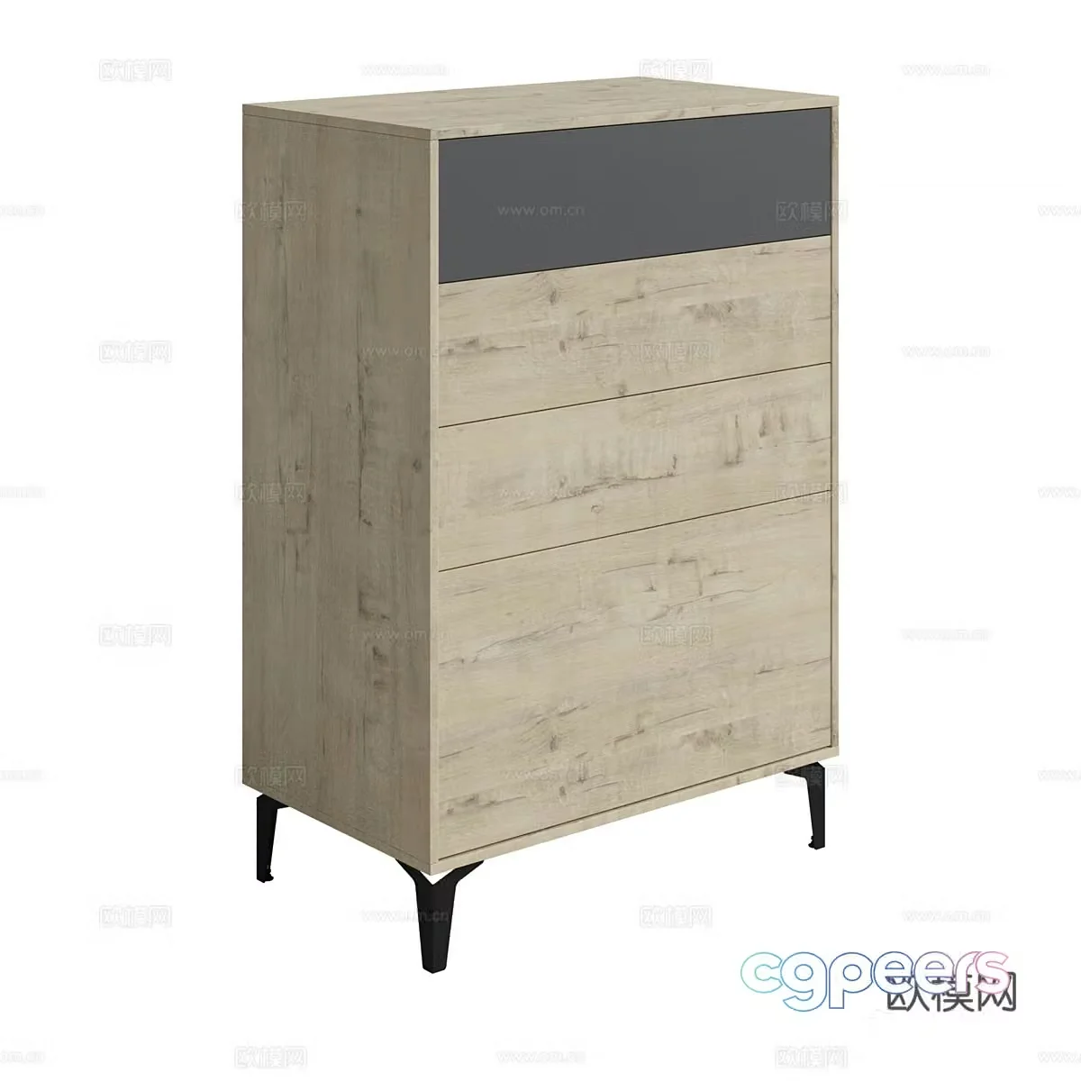 Nordic simple decorative cabinet side cabinet simple cabinet 3d model