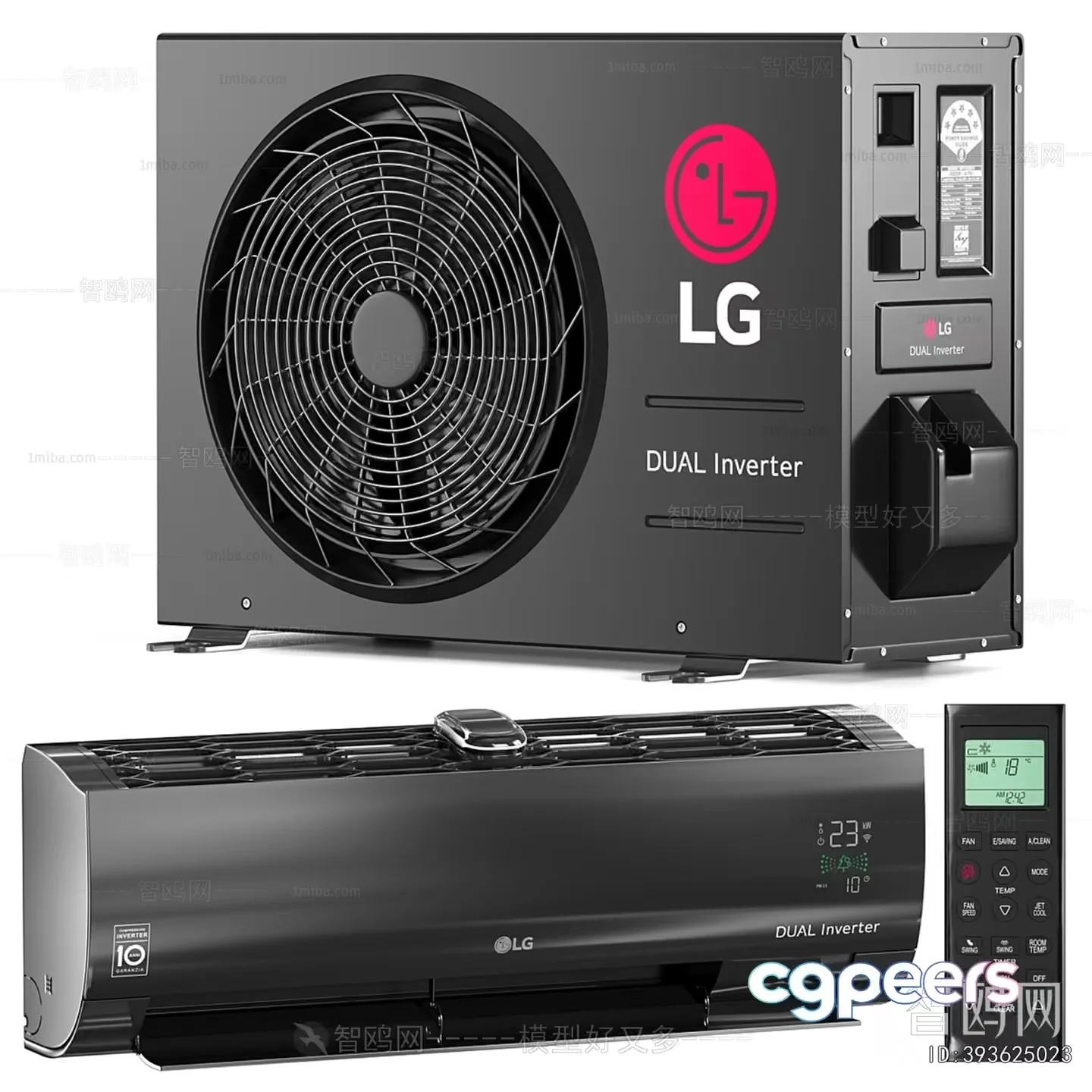 A Lg Dual Inverter Air Conditioner 3D Model – 13314 – VRAY Render