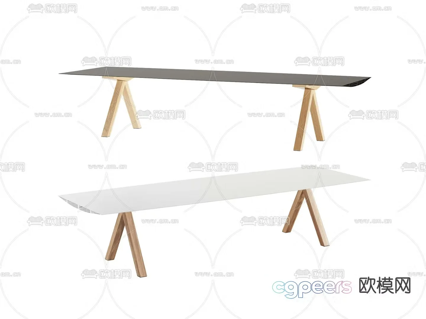 Modern conference table 3d model