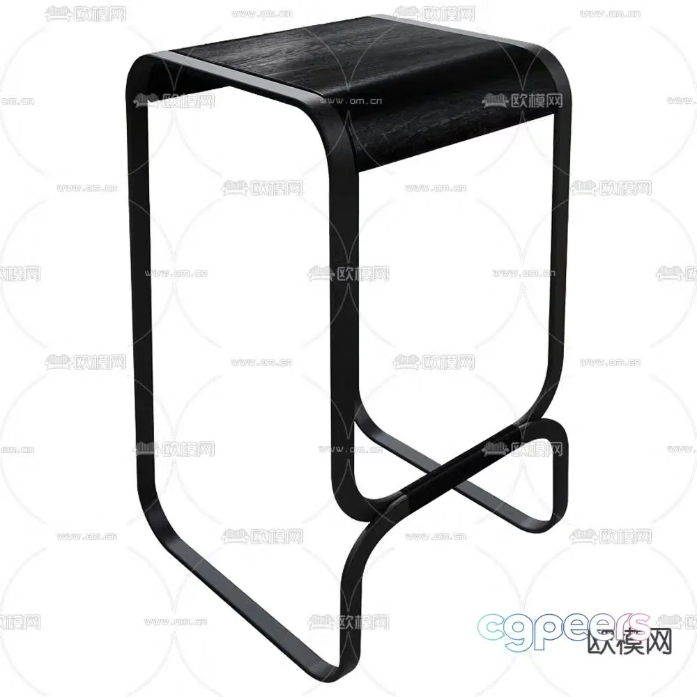 Modern stool leisure stool 3d model