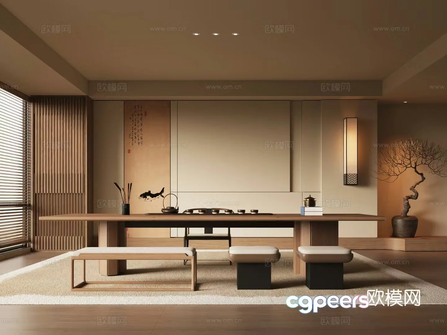 New Chinese Song style tea room 3D model