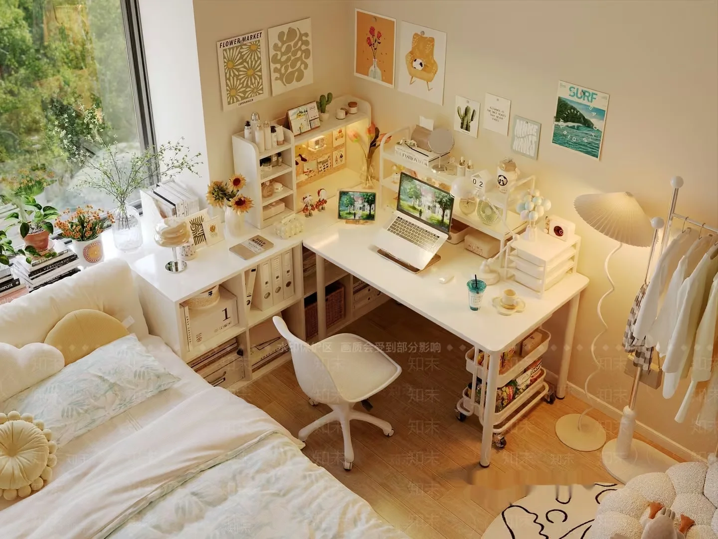 Cozy Bedroom 3D Model – 2409 – VRAY Render