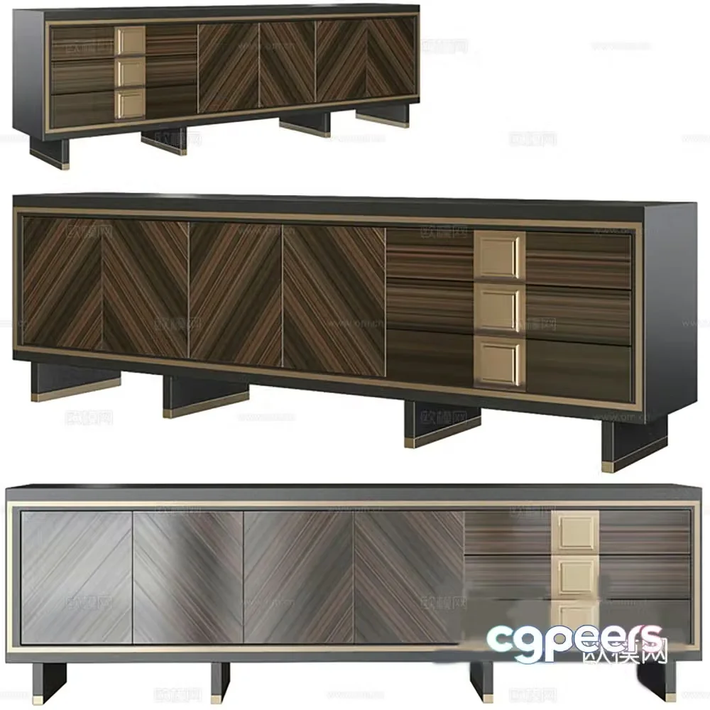 Cabinet TV Cabinet Low Cabinet Finished Cabinet 3D Model
