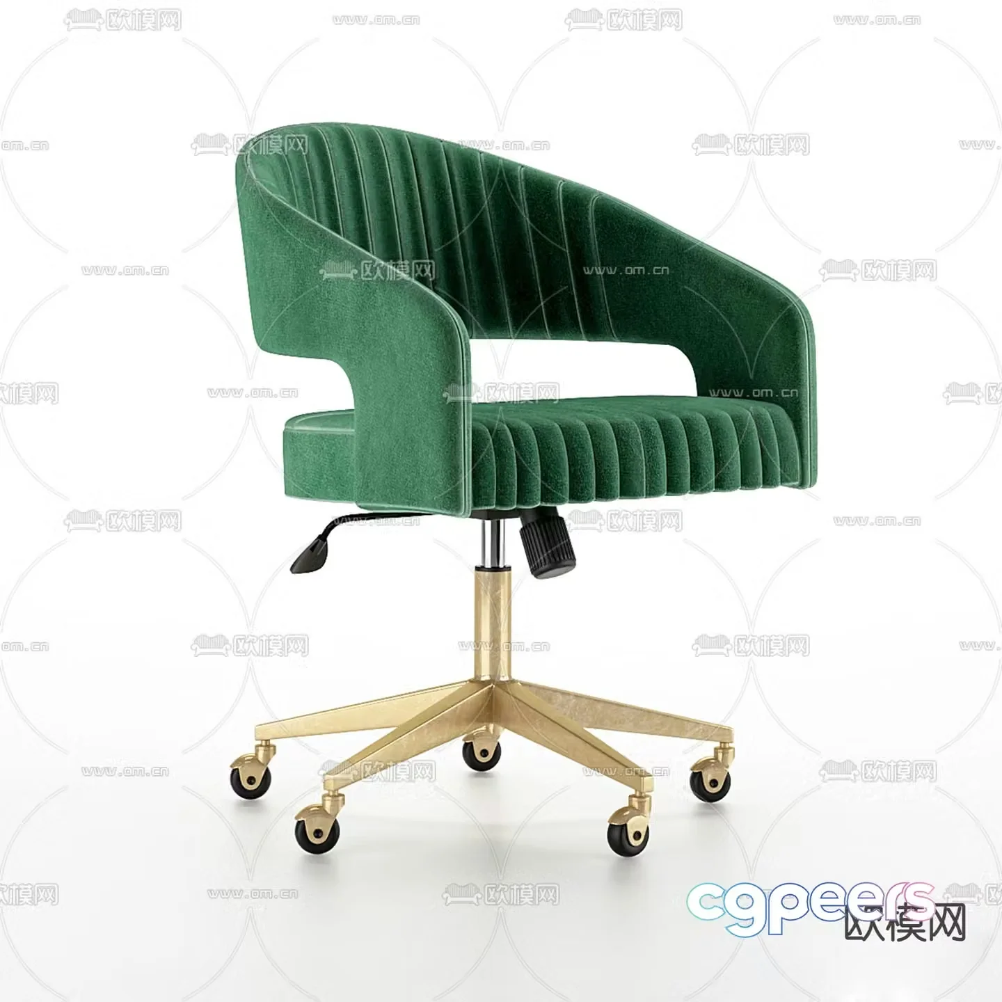 Channel Light Luxury Office Chair Staff Chair Bench Chair 3D Model