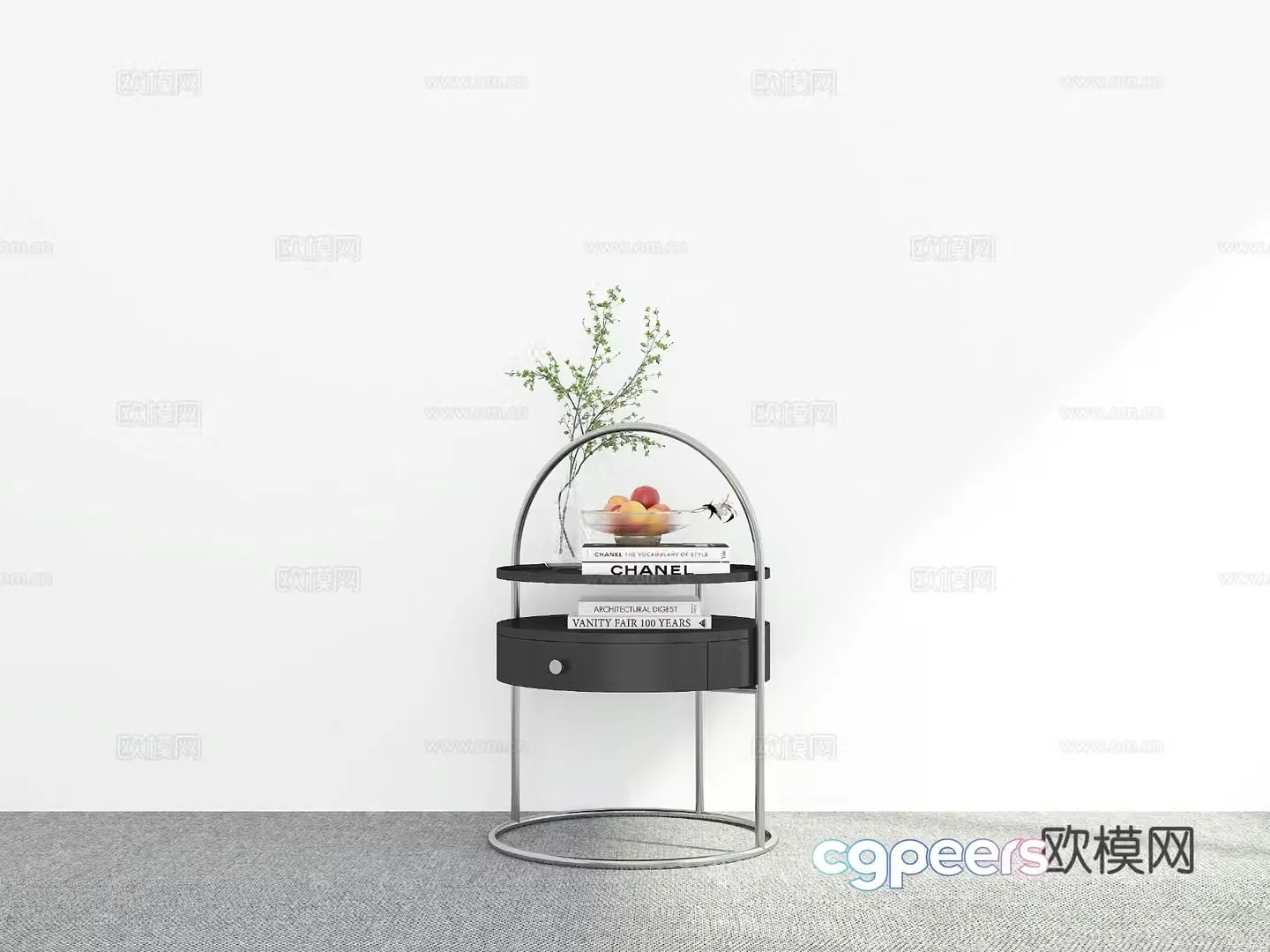 Modern bedside table 3d model