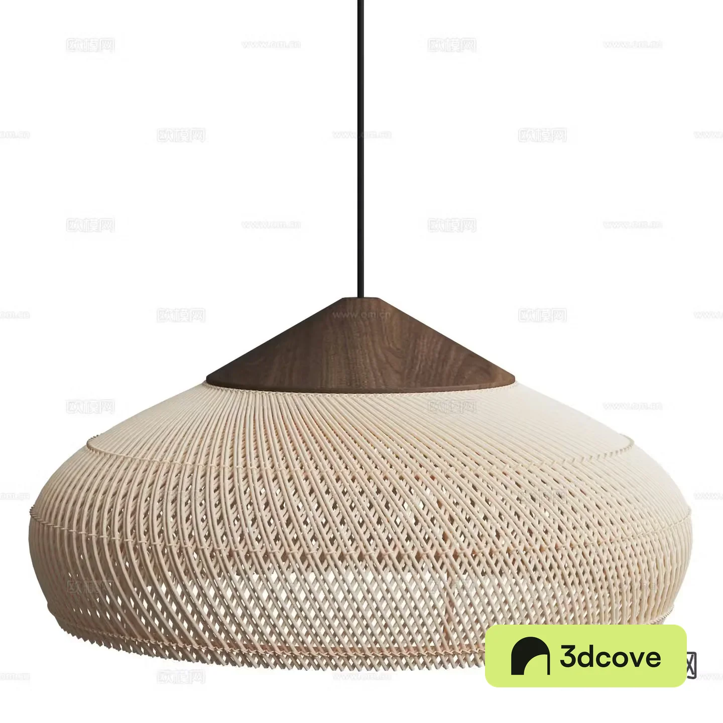 Wasabi Chandelier rattan chandelier 3D model