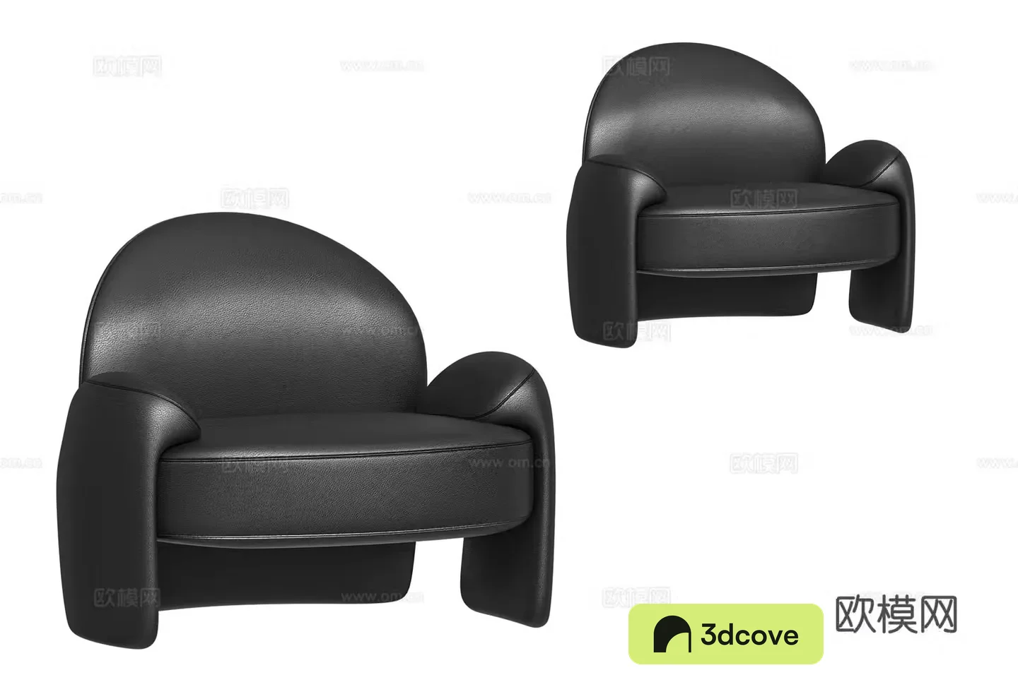 Leather sofa chair leisure chair