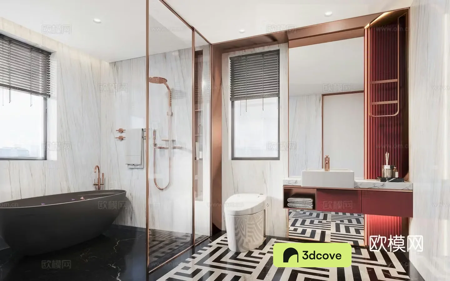 Modern light luxury bathroom