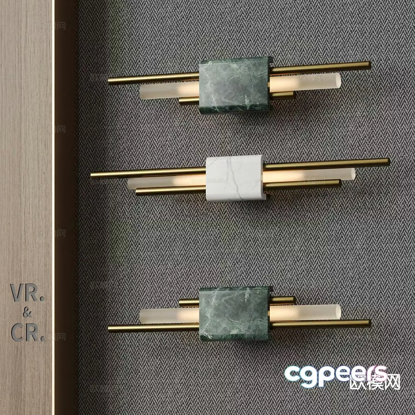 Modern strip wall light metal wall light 3d model