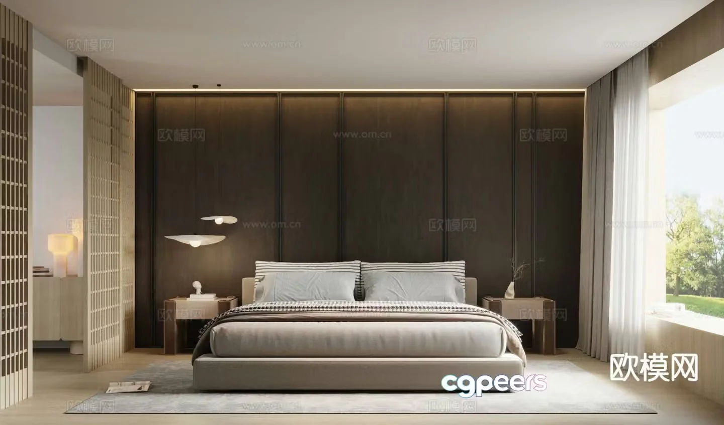 Japanese style bedroom master bedroom 3d model