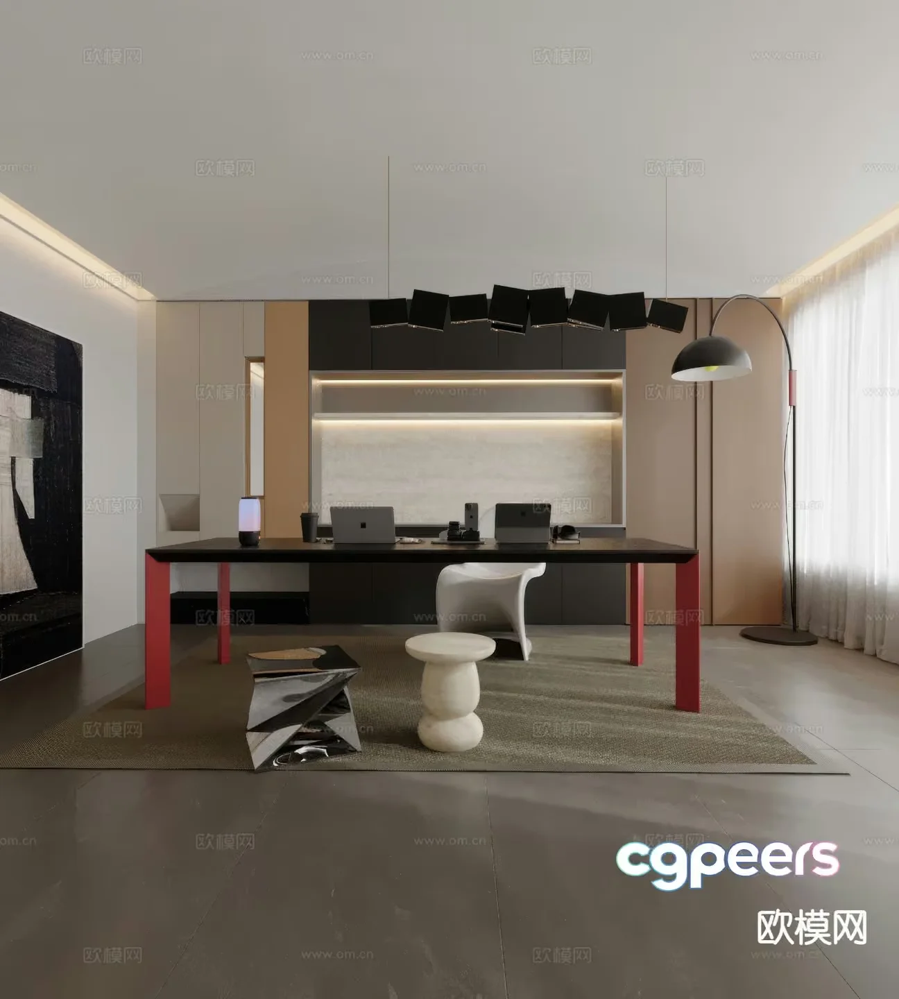 Modern Office Space 3D Model – 15847 – CORONA Render