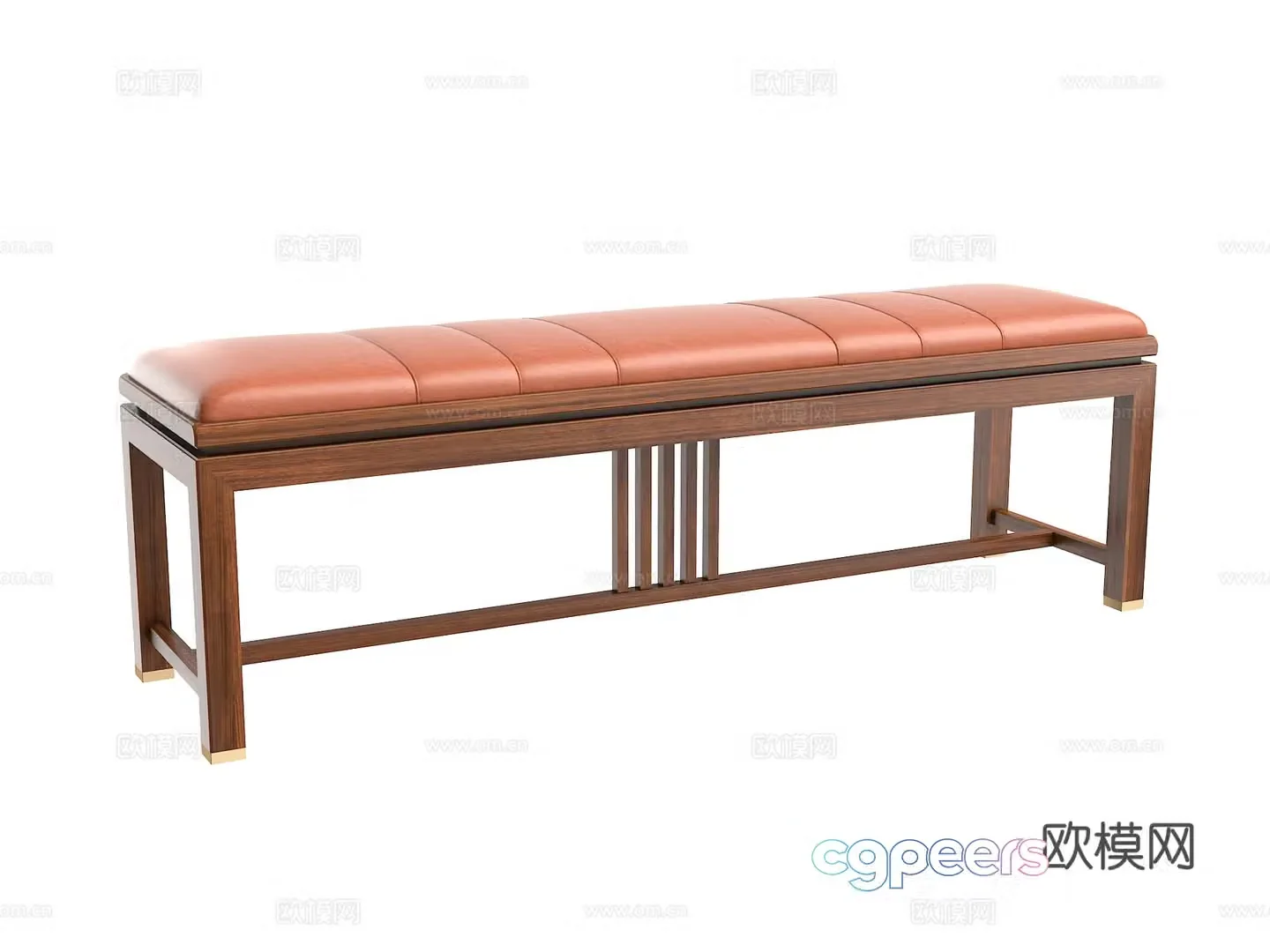 New Chinese style bed stool 3D model