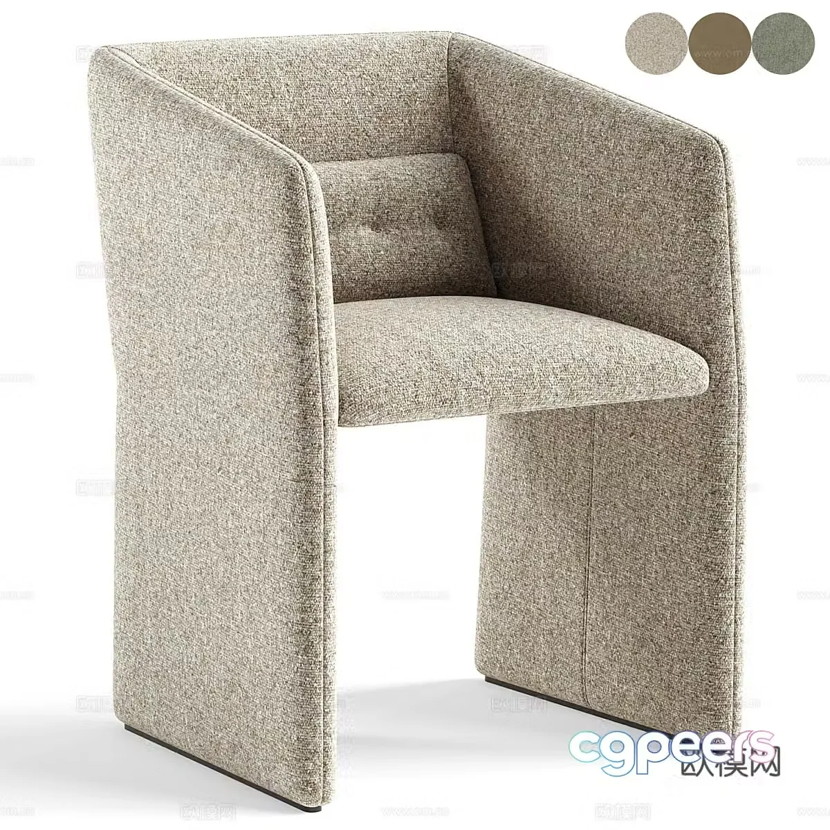 Modern Italian dining chair 3d model