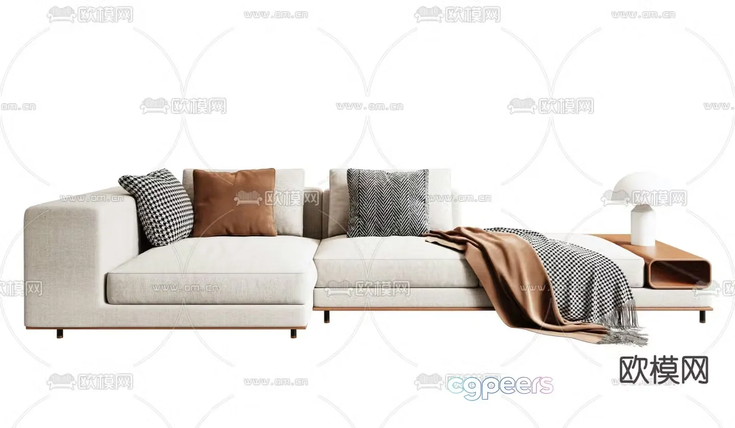 Poliform multi-person sofa corner sofa 3d model