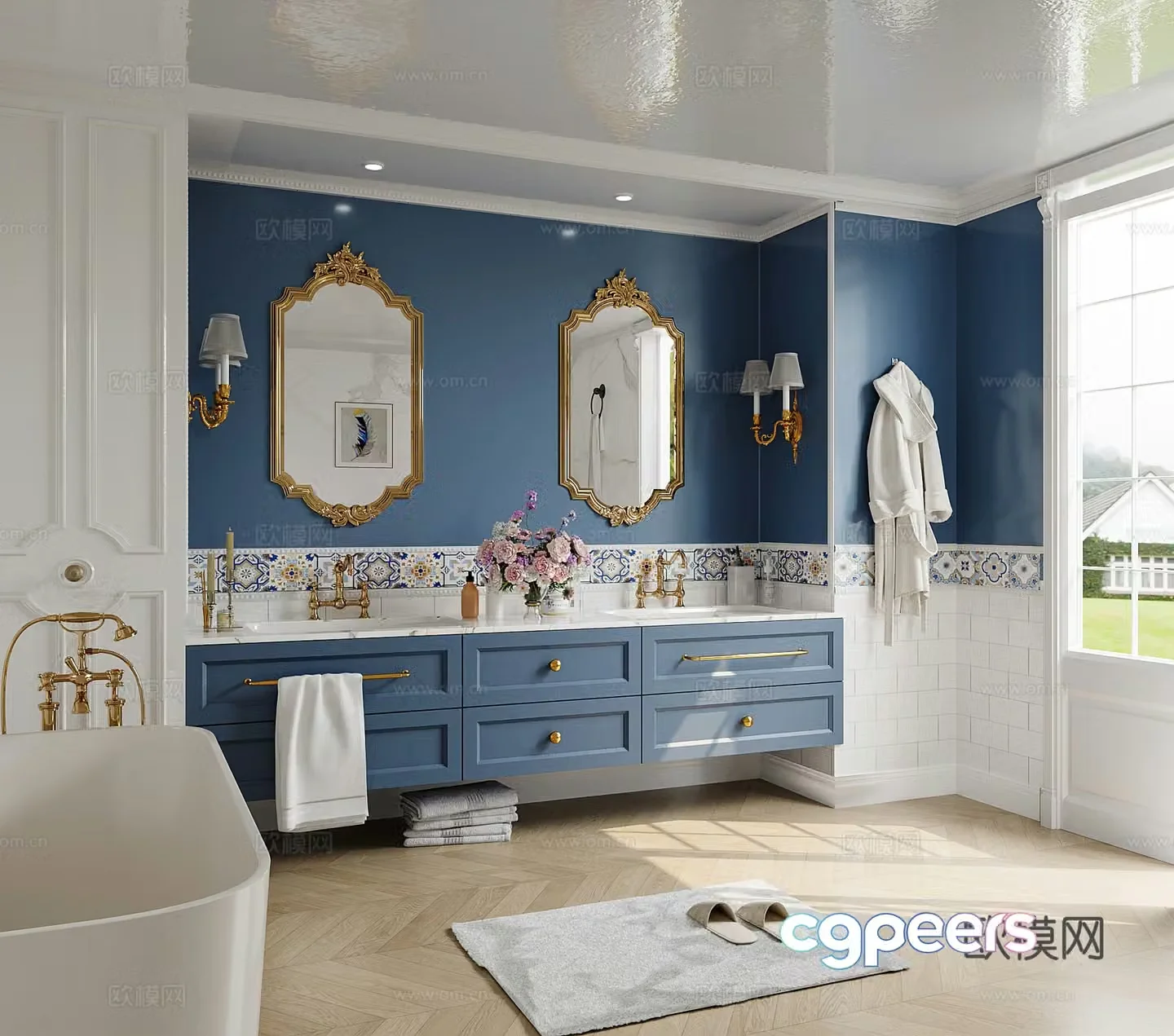 American bathroom 3D model