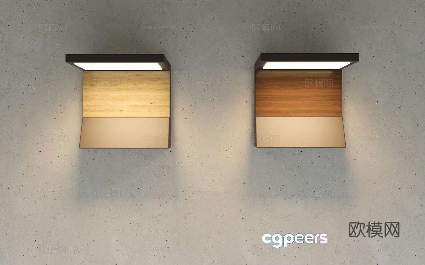 Modern outdoor wall lights Simple wall lights Square box wall lights Corridor lights Aisle lights 3D model