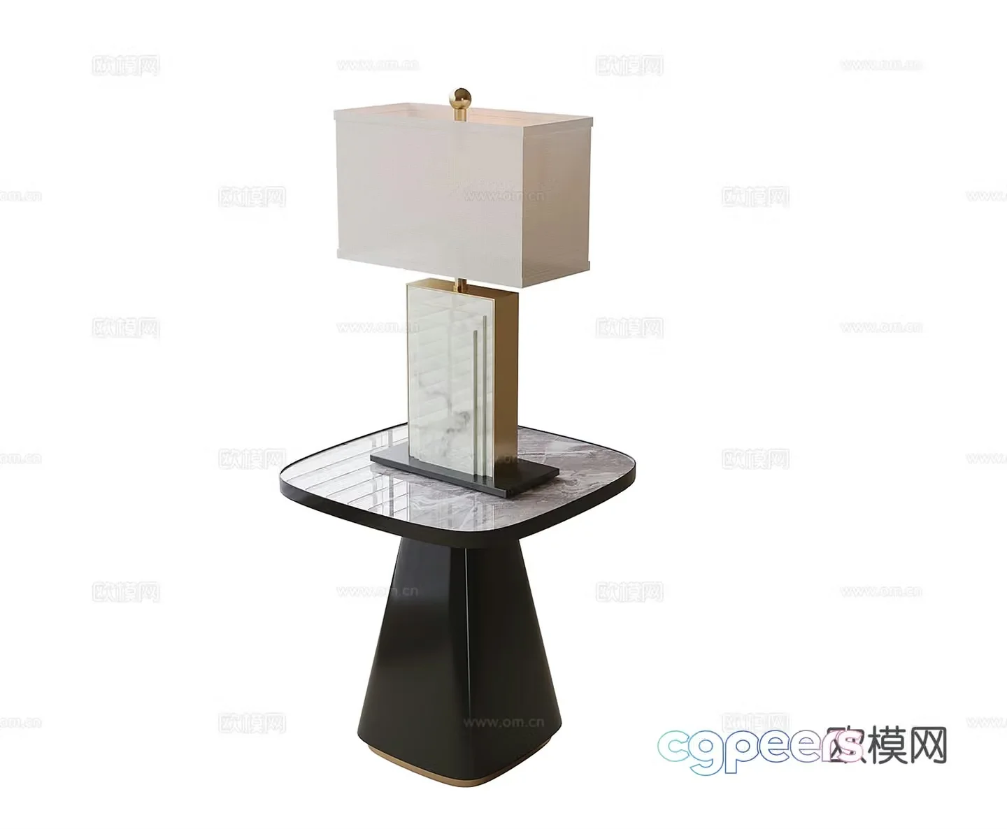 New Chinese-style desk lamp side table lamp 3D model