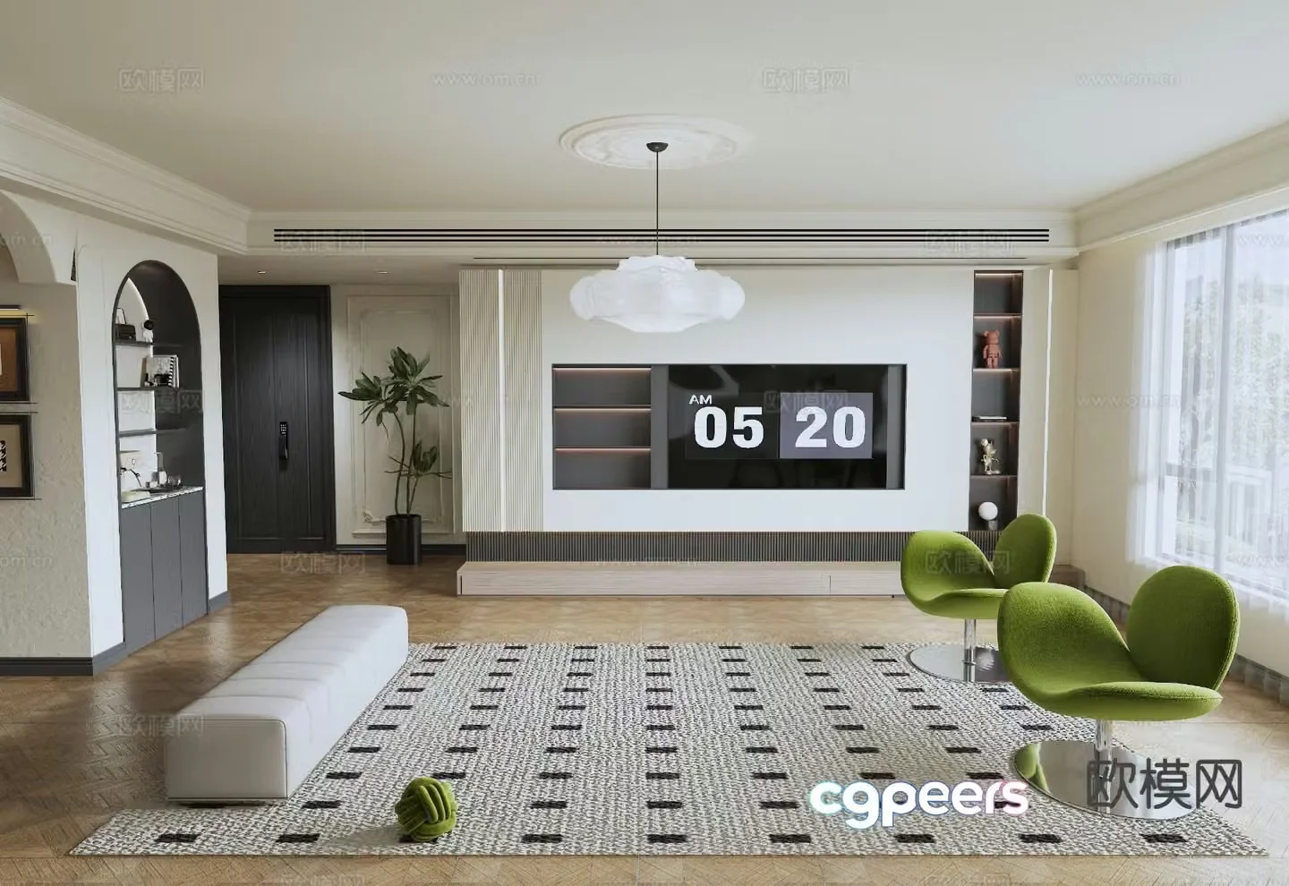 French living room 3d model