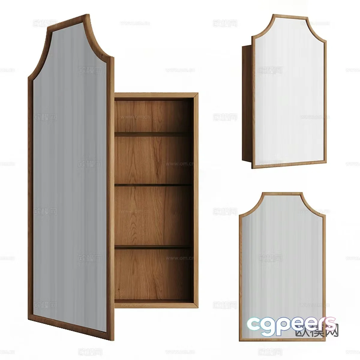 New Chinese mirror cabinet Mirror 3D model