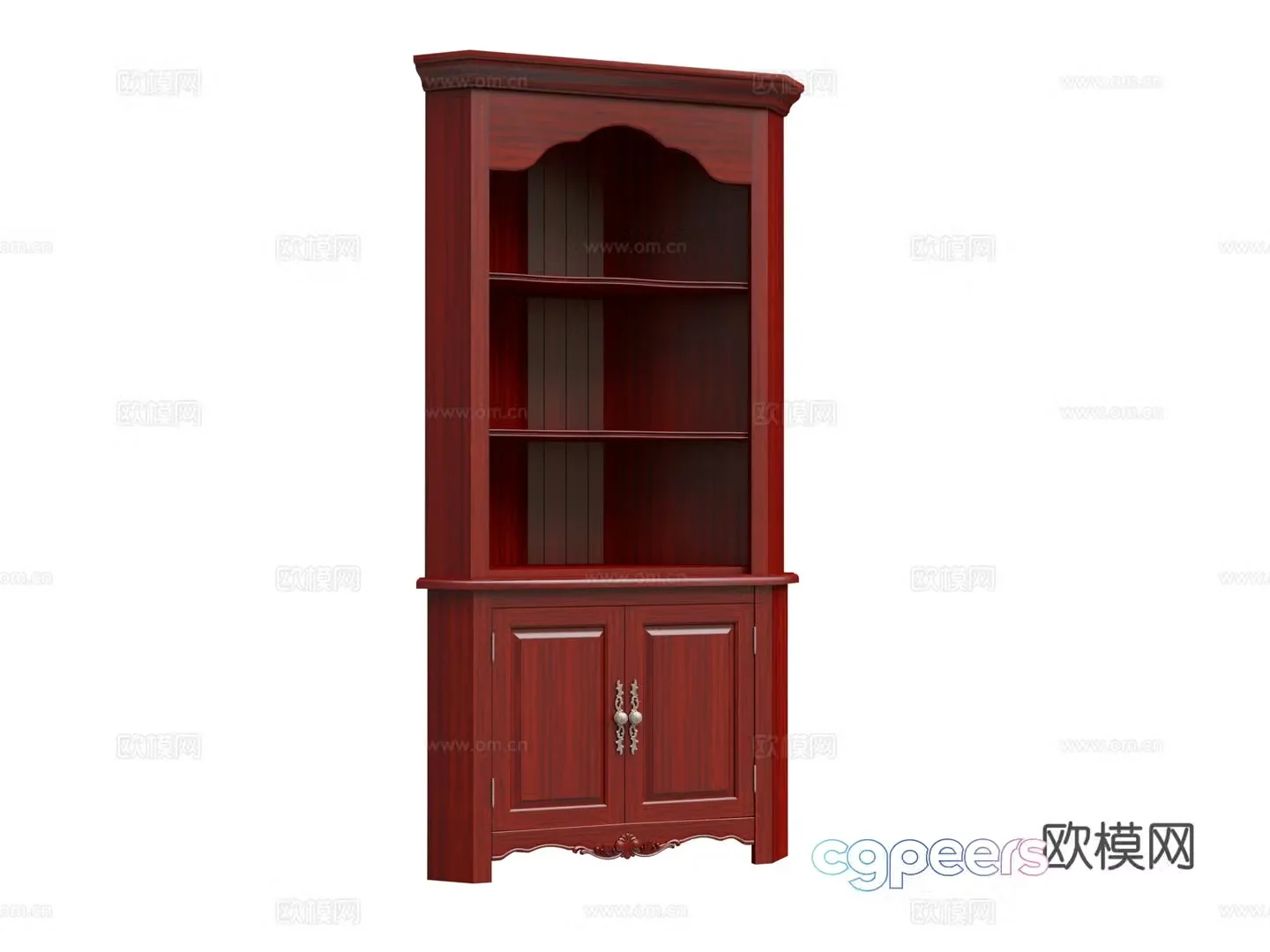 American bookcase 3d model